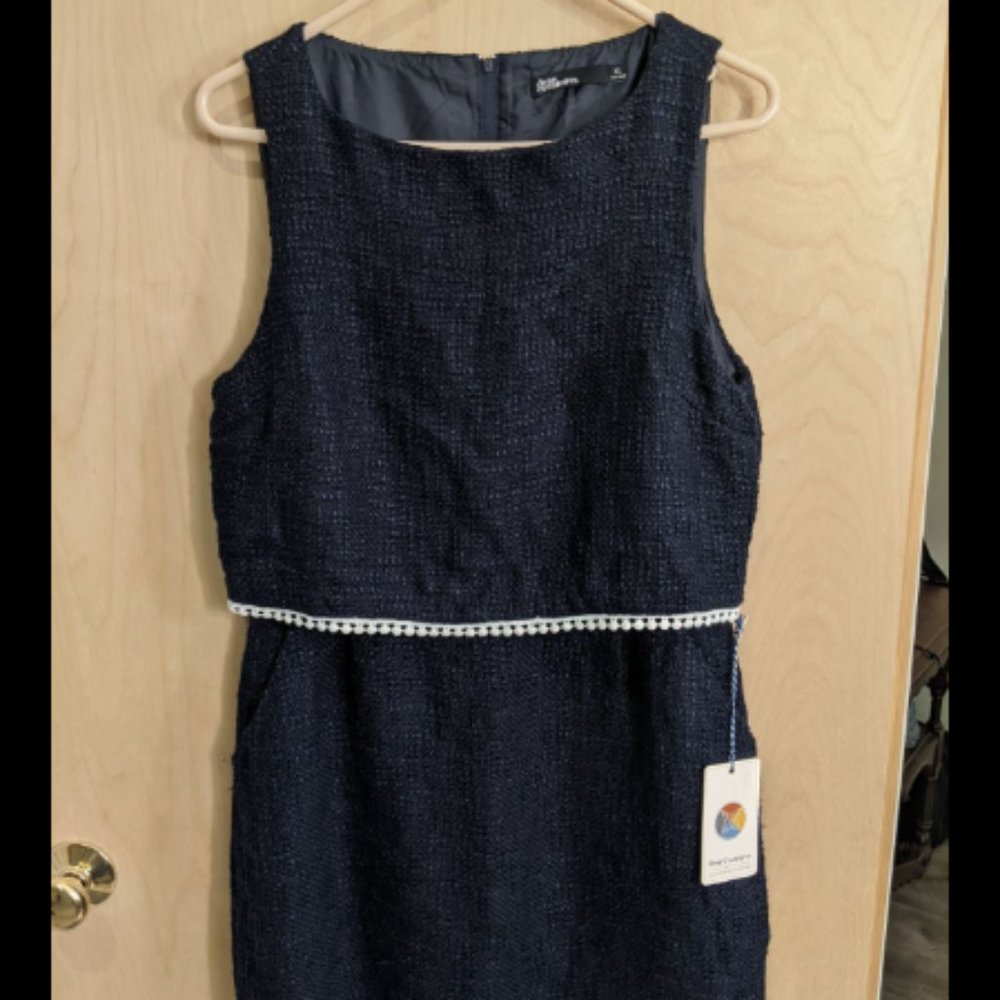Dear Creatures Navy Blue Sleeveless Dress